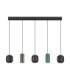 Marlin Bar Pendant Ceiling Light Sandy Black Brown Green GU10 5x10W-1