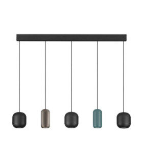 Marlin Bar Pendant Ceiling Light Sandy Black Brown Green GU10 5x10W-1
