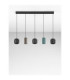 Marlin Bar Pendant Ceiling Light Sandy Black Brown Green GU10 5x10W-3