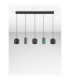 Marlin Bar Pendant Ceiling Light Sandy Black Brown Green GU10 5x10W-4
