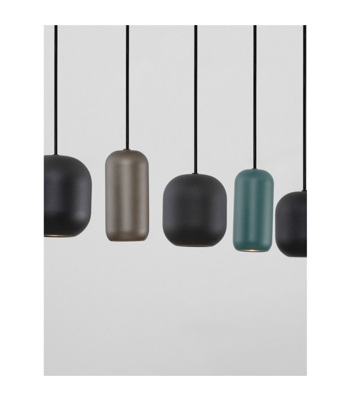 Marlin Bar Pendant Ceiling Light Sandy Black Brown Green GU10 5x10W-6