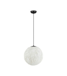 Wabi Globe Pendant Ceiling Light White E27 1x12W-1