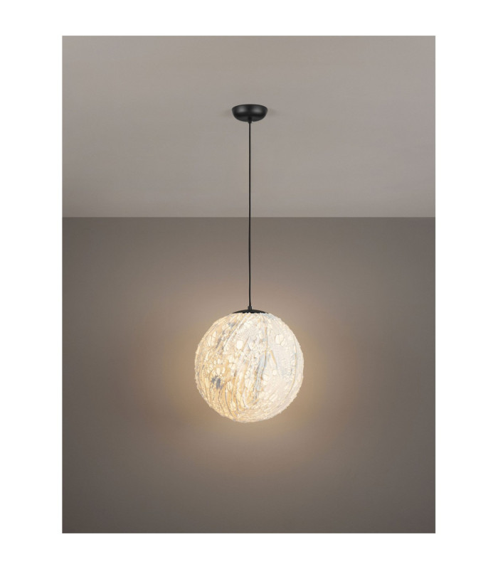 Wabi Globe Pendant Ceiling Light White E27 1x12W-4