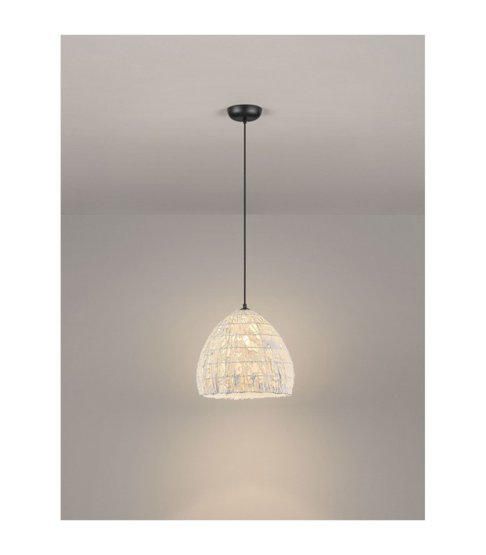 Wabi 35cm Dome Pendant Ceiling Light White E27 1x12W-4
