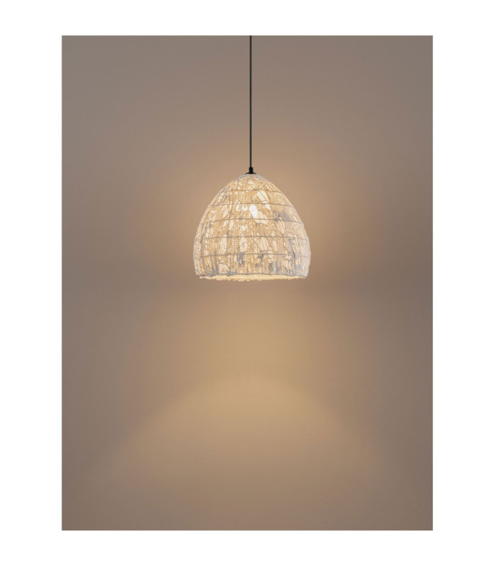 Wabi 35cm Dome Pendant Ceiling Light White E27 1x12W-7
