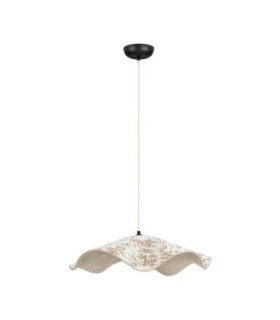 Wabi Dome Pendant Ceiling Light White Gold E27 1x12W-1