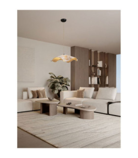 Wabi Dome Pendant Ceiling Light White Gold E27 1x12W-2
