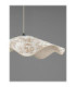 Wabi Dome Pendant Ceiling Light White Gold E27 1x12W-8