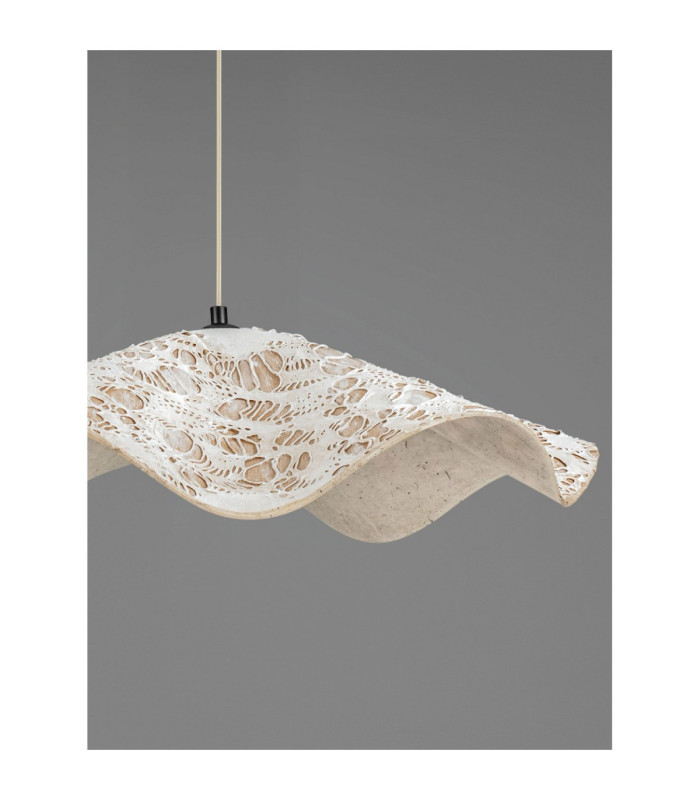 Wabi Dome Pendant Ceiling Light White Gold E27 1x12W-8