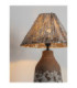 Wabi Table Lamp with Round Tapered Shade Beige Brown E27 1x12W-6