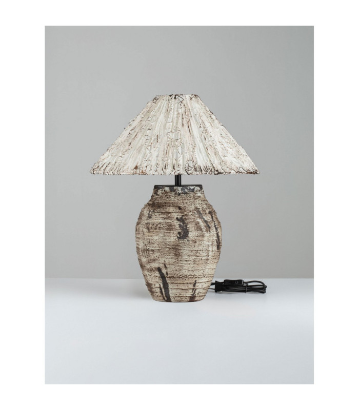 Wabi Table Lamp with Round Tapered Shade Beige E27 1x12W-3