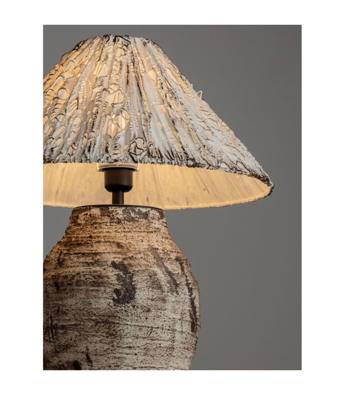 Wabi Table Lamp with Round Tapered Shade Beige E27 1x12W-5