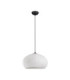 Pashio 45cm Shallow Dome Pendant Ceiling Light White Black E27 1x12W-1