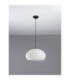Pashio 45cm Shallow Dome Pendant Ceiling Light White Black E27 1x12W-3