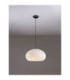 Pashio 45cm Shallow Dome Pendant Ceiling Light White Black E27 1x12W-4