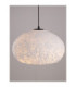 Pashio 45cm Shallow Dome Pendant Ceiling Light White Black E27 1x12W-6