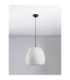Pashio 45cm Tall Dome Pendant Ceiling Light White Black E27 1x12W-3