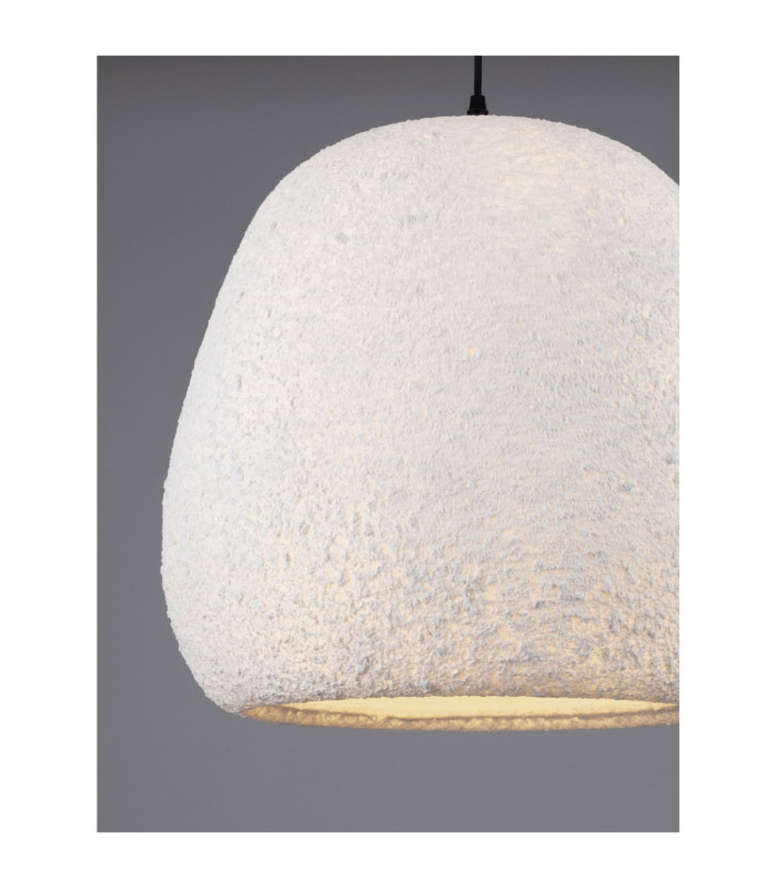 Pashio 45cm Tall Dome Pendant Ceiling Light White Black E27 1x12W-8