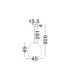 Pashio 45cm Tall Dome Pendant Ceiling Light White Black E27 1x12W-9
