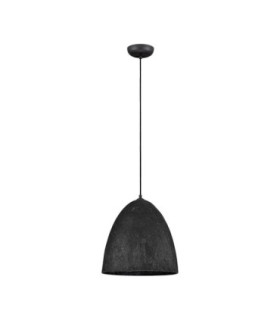 Solis 36cm Dome Pendant Ceiling Light Sandy Black E27 1x12W-1