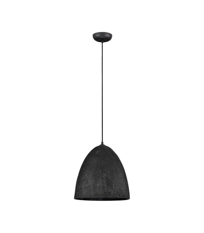 Solis 36cm Dome Pendant Ceiling Light Sandy Black E27 1x12W-1