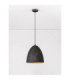 Solis 36cm Dome Pendant Ceiling Light Sandy Black E27 1x12W-4