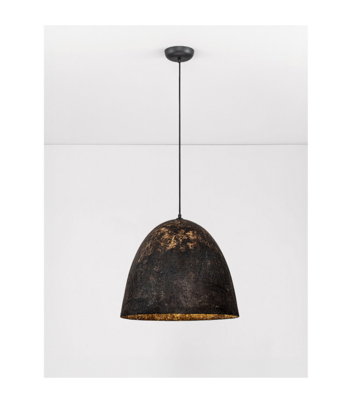 Solis 50cm Dome Pendant Ceiling Light Sandy Black E27 1x12W-4
