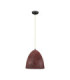 Solis 36cm Dome Pendant Ceiling Light Red Black E27 1x12W-1