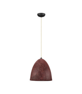 Solis 36cm Dome Pendant Ceiling Light Red Black E27 1x12W-1