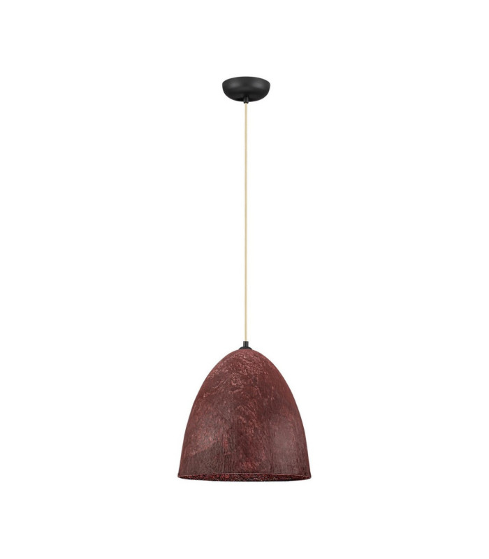 Solis 36cm Dome Pendant Ceiling Light Red Black E27 1x12W-1