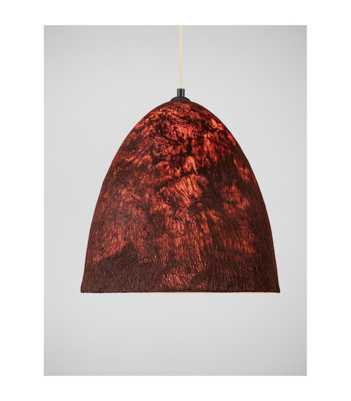 Solis 36cm Dome Pendant Ceiling Light Red Black E27 1x12W-6
