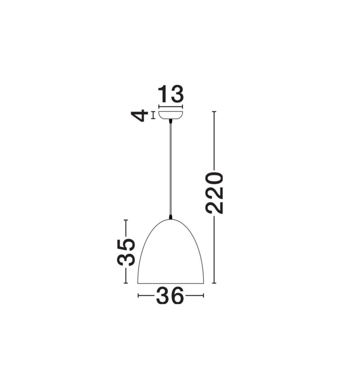 Solis 36cm Dome Pendant Ceiling Light Red Black E27 1x12W-7
