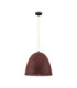 Solis 50cm Dome Pendant Ceiling Light Red Black E27 1x12W-1