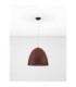 Solis 50cm Dome Pendant Ceiling Light Red Black E27 1x12W-3
