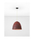 Solis 50cm Dome Pendant Ceiling Light Red Black E27 1x12W-4