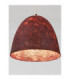Solis 50cm Dome Pendant Ceiling Light Red Black E27 1x12W-6