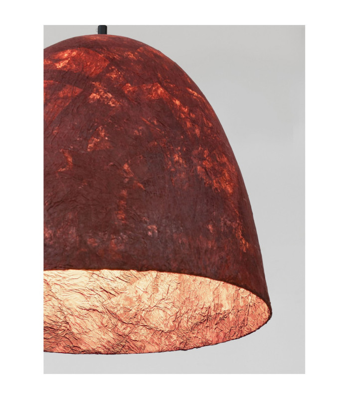 Solis 50cm Dome Pendant Ceiling Light Red Black E27 1x12W-8