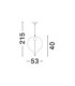 Esperia 53cm Pendant Ceiling Light White E27 1x12W-6