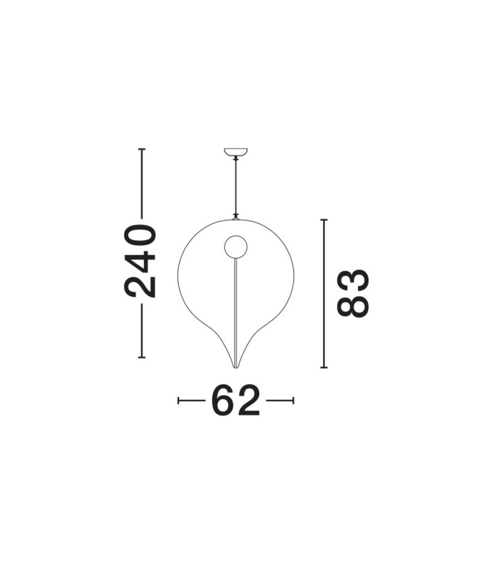 Esperia 62cm Pendant Ceiling Light White E27 1x12W-7