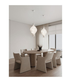 Seda 35cm Pendant Ceiling Light White E27 1x12W-2