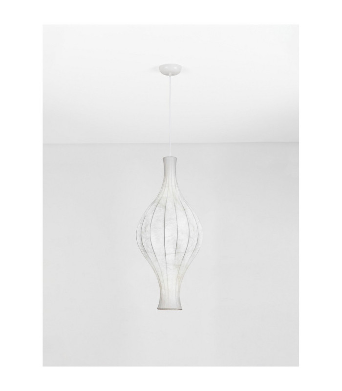 Seda 38cm Pendant Ceiling Light White E27 1x12W-3