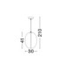 Pierida 30cm Pendant Ceiling Light Natural White E27 1x12W-5