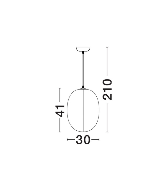 Pierida 30cm Pendant Ceiling Light Natural White E27 1x12W-5