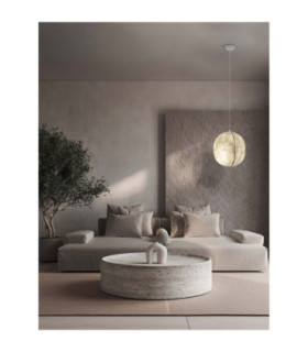 Pierida 42cm Pendant Ceiling Light Natural White E27 1x12W-2