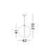 Pierida 42cm Pendant Ceiling Light Natural White E27 1x12W-6