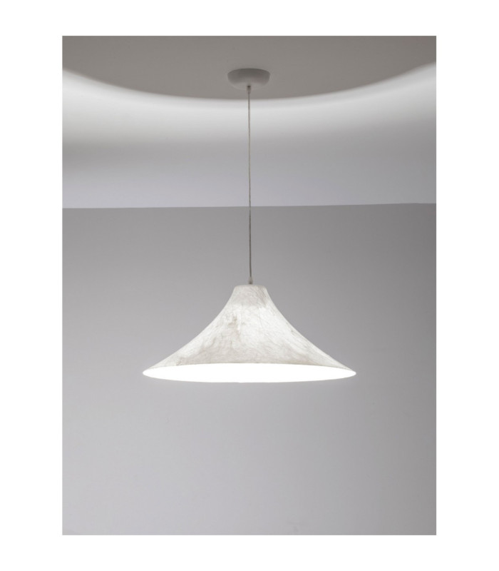 Oket 65cm Dome Pendant Ceiling Light Natural White E27 1x12W-4