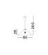 Oket 65cm Dome Pendant Ceiling Light Natural White E27 1x12W-6