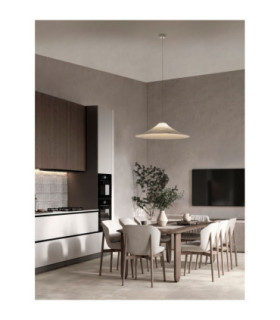Oket 90cm Dome Pendant Ceiling Light Natural White E27 1x12W-2