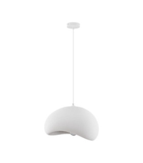 Aere 40cm Dome Pendant Ceiling Light Stone White E27 1x12W-1
