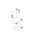 Aere 40cm Dome Pendant Ceiling Light Stone White E27 1x12W-6